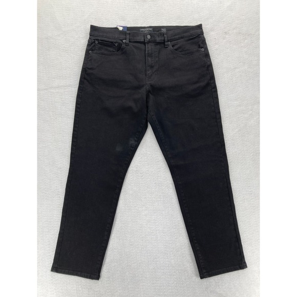 Lucky Brand 412 Jeans Mens 36x30 Athletic Slim Black Stretch Denim Mid Rise NWT - Picture 1 of 16